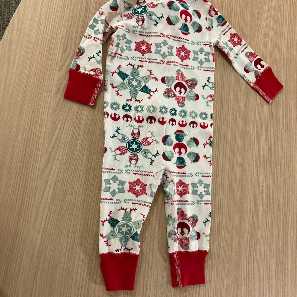 Hanna Andersson Star Wars Christmas Sleeper Style Pajamas 60 CM 3-6 Months Zip